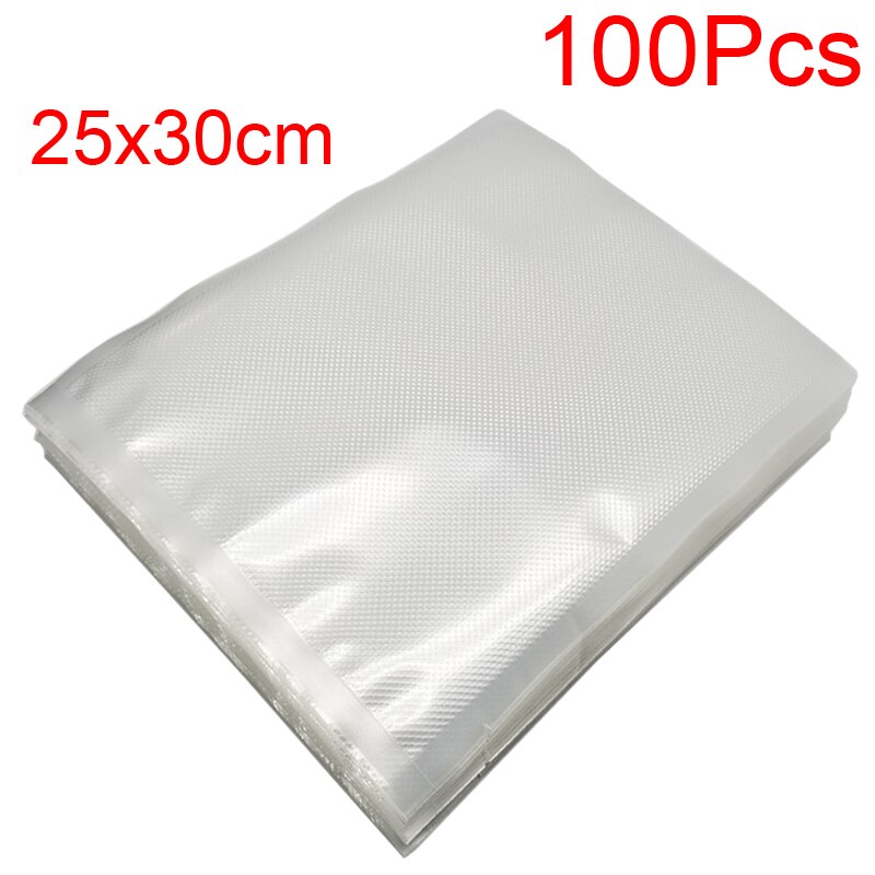 Vacuum Sealer Bags for Food Saver Sealing Machine Plastic Storage Vacuum Bag Kitchen Packer Vacum Bag Dropshippin: 25x30cm 100Pcs