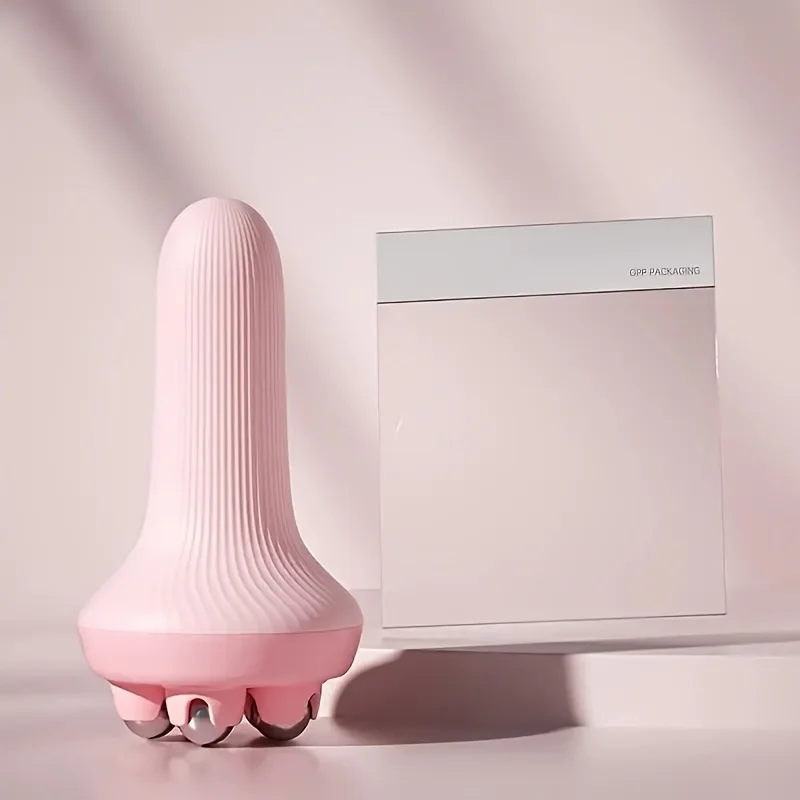 Draagbare Roller Massager Opp Pakket Vijf-Ball Buik Binnenbeen Rug Meridiaan Borstelgereedschap Full Body Roller Massager: Roze