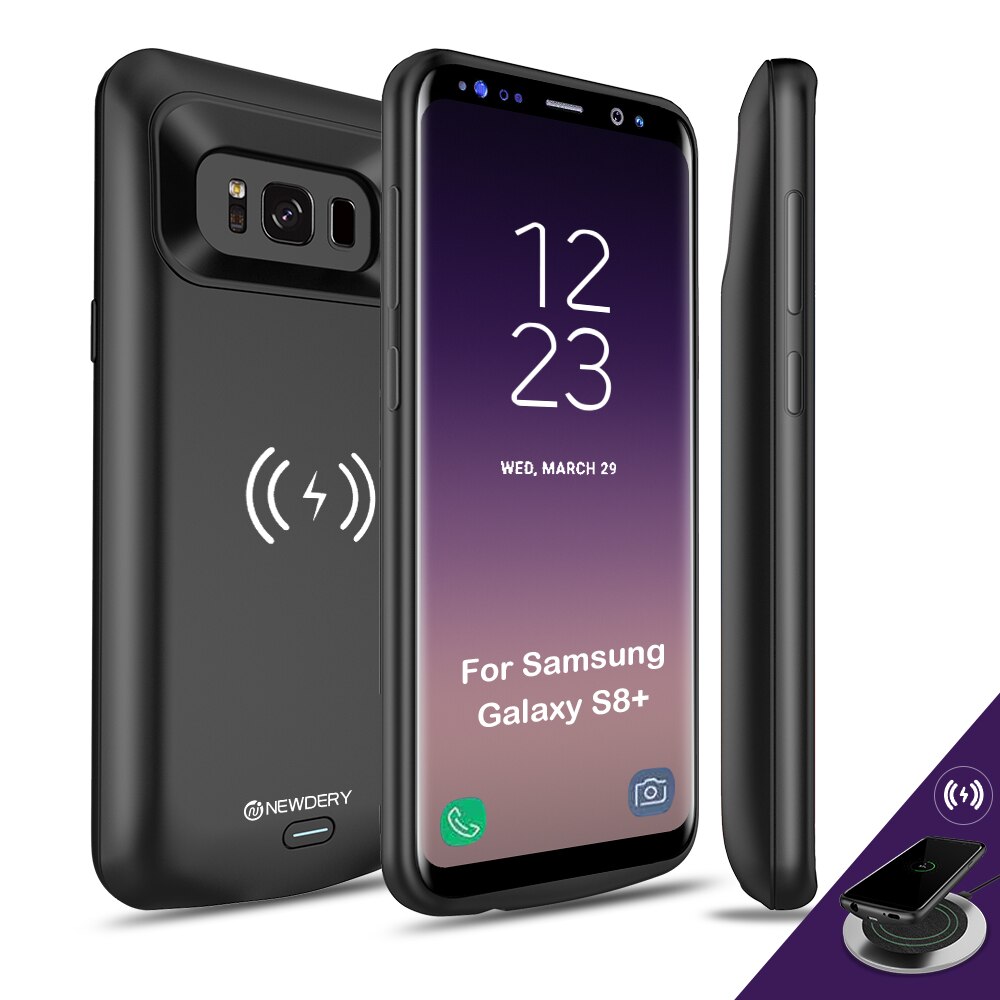 Newdery Draagbare Draadloze Batterij Case Voor Samsung Galaxy S8 5000 Mah Opladen Case Voor Samsung S8 Plus 5000 Mah