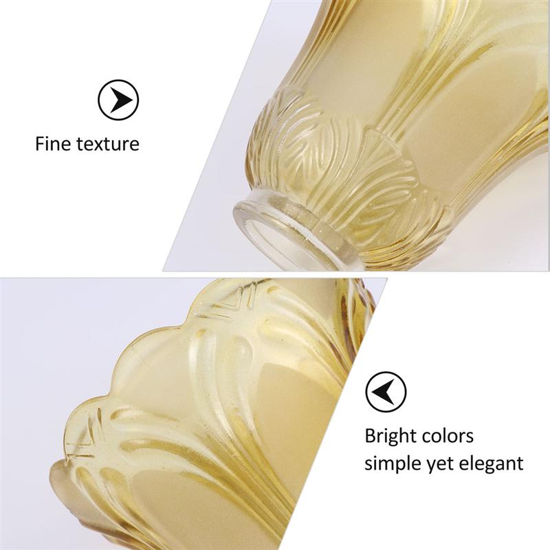 European Style Glass Lampshade Replaceable Lamp Shade Golden Transparent Lampshade Table Light Cover Living Room Decorations