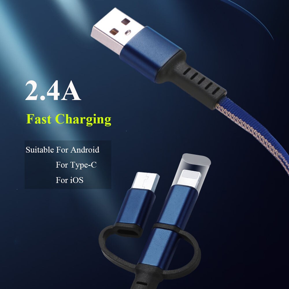 Micro USB Kabel 2,4 EINE Schnelle Lade Micro USB Kabel Für iOS Android Handy Ladegerät Kabel Schnell Ladegerät USB Draht Kabel