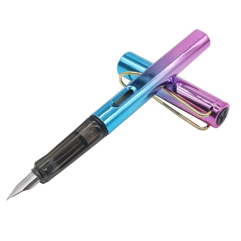 Pluma estilográfica de lujo para oficina y negocios, suministros de papelería escolar para estudiantes, con plumillas de tinta, 777 colores mezclados: BG2782