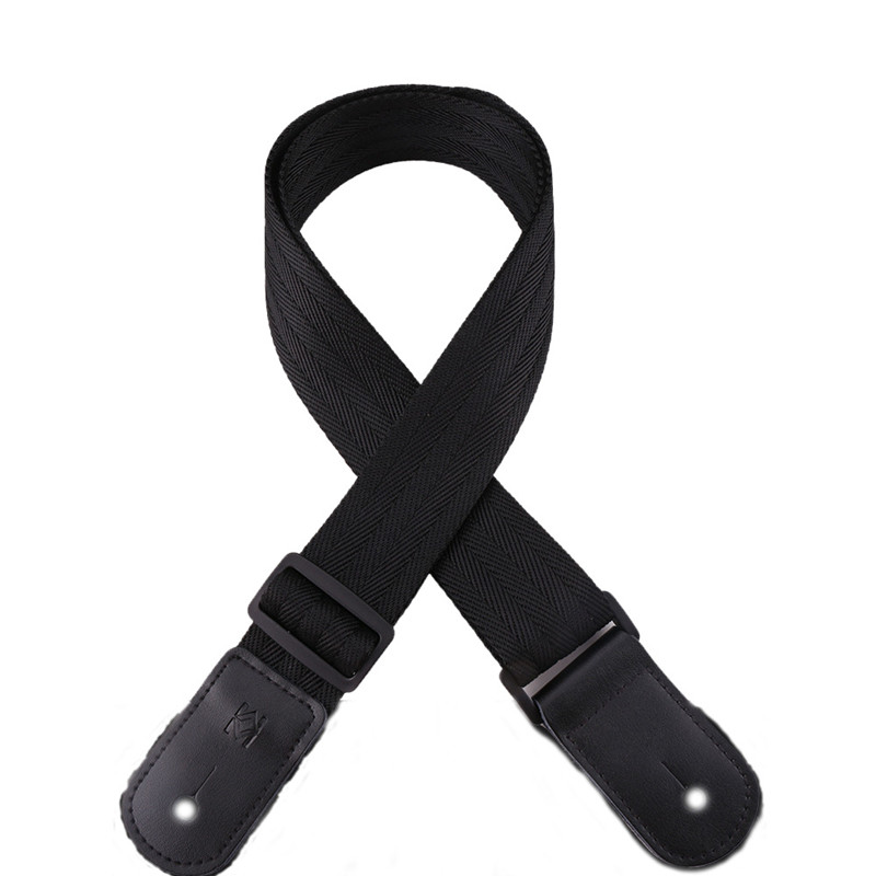 Katoen Kleine Ukulele Gitaarband Verstelbare Riem Ukulele Crossbody Schouderriem Gitaar Riem Accessoires: Black