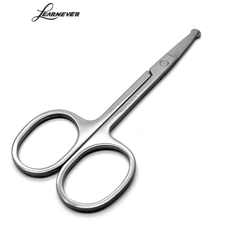 Tijeras de maquillaje de acero con punta afilada, herramientas de belleza para maquillaje de cejas, tijeras de manicura para mujer, pinzas de corte de pelo de bebé