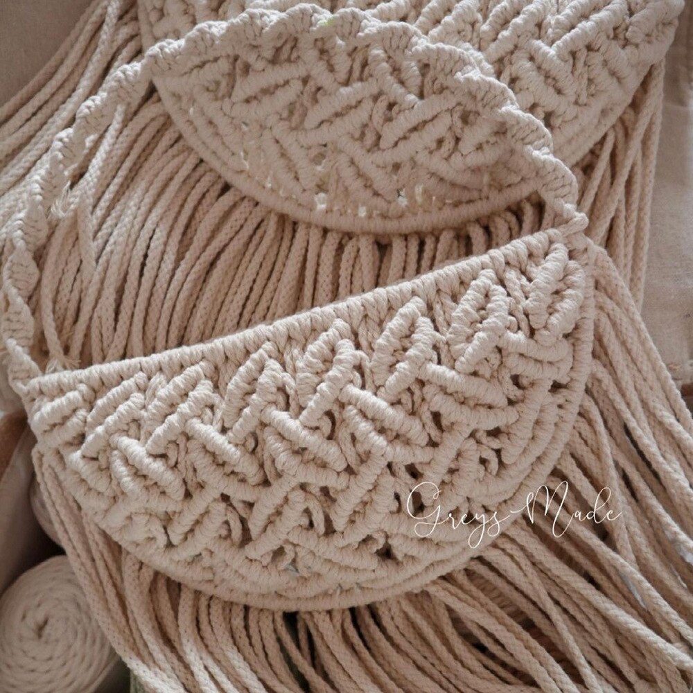 Macrame Flower Basket Garden Pots Planters Macrame Wall Haning Planter BohoTapestry for Bedroom Apartment Living Room Decor