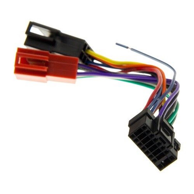 Biurlink 16 pin iso din stik bilradio ledningsnet kabel adapter ledning stik til alpine cda cde ida 22 x 10mm 16 pin stik
