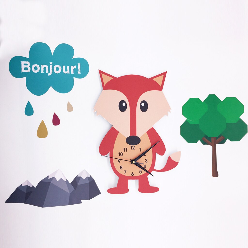 3D DIY Animal Wall Clock for Room Home Decor, Wonderful School Day