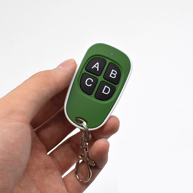 Télécommande 4 canaux | 4 couleurs chaudes, télécommande 433Mhz, Code de copie à distance, portail de clonage électrique, porte de Garage, porte-clés Auto: green and white