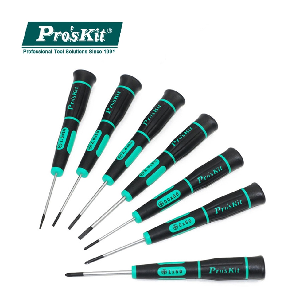 100%  originele pro'skit sd -081a 7 -delige precisieschroevendraaierset voor elektronica, telefoonreparatie