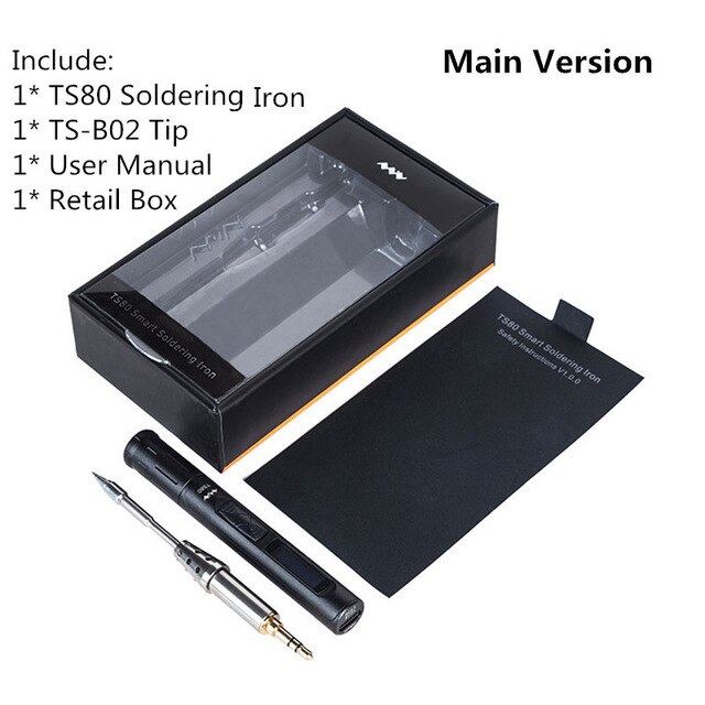MINI estación de soldadura Digital TS80 QC3.0 USB tipo C OLED TS K4 D25 B02 J02 BC02, juego de herramientas, bolsa de almacenamiento con enchufe de EE. UU. Y UE