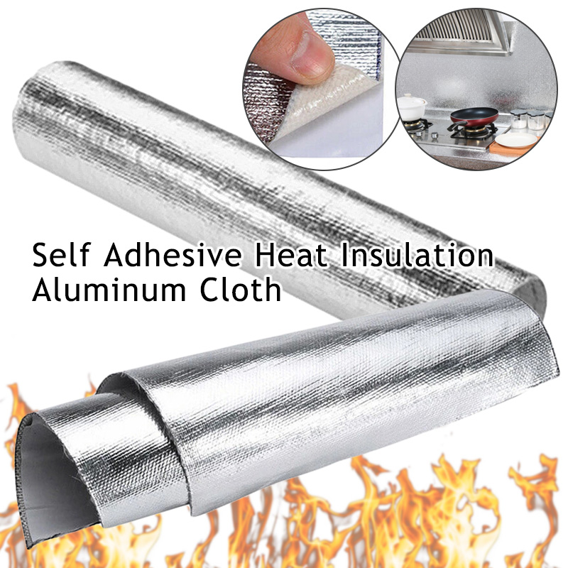 Película protectora térmica para coche, estera aislante de 30x150cm, papel de aluminio autoadhesivo, tela de alta temperatura, películas de vinilo y fibra de vidrio