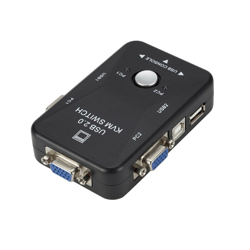 Usb Kvm Switch 2 Port Vga Svga Switch Box Usb 2.0 Kvm Muis Switcher Toetsenbord 1920*1440 Vga Splitter doos Sharing Switch