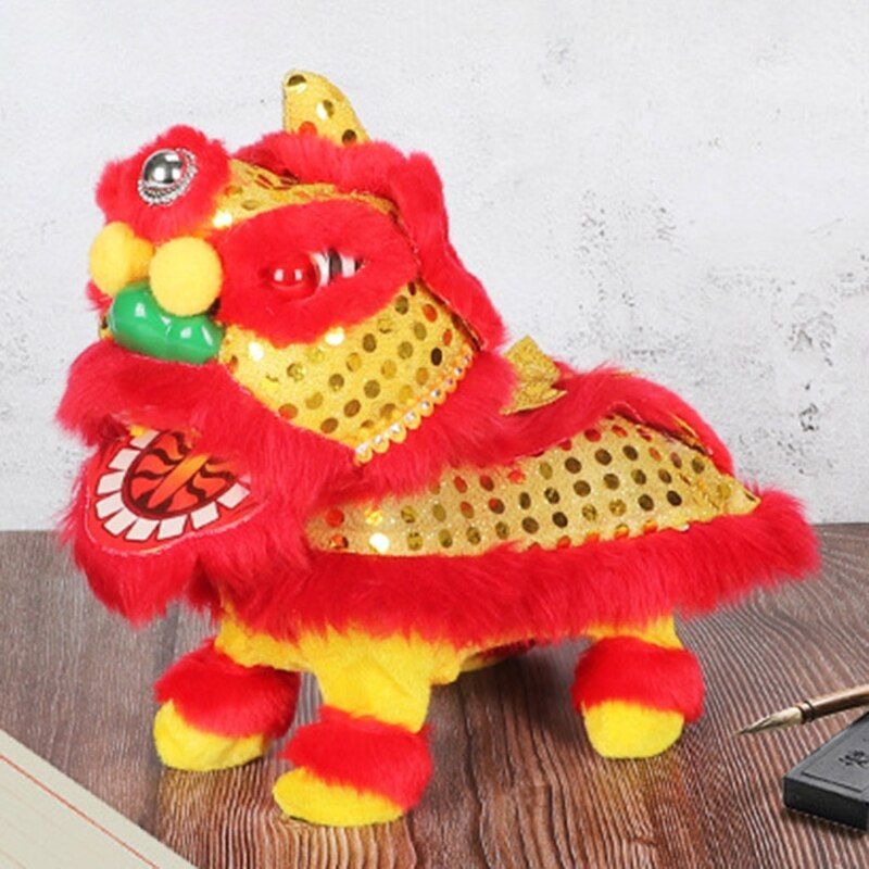 Year Electric Lion Dance Robot Interactive Flashing Lucky Lion Toy Plush