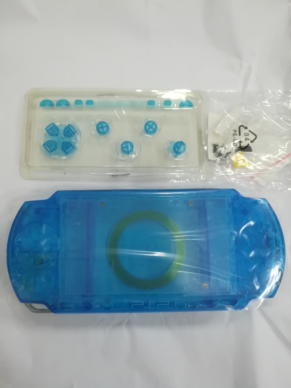 Clear Blue Voor PSP 1000 Console Case Vervanging Volledige Behuizing Shell Case Cover voor PSP1000