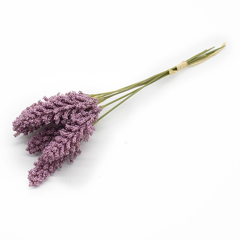6 pieces lavender artificial flowers home decor wedding decorations christmas scrapbooking diy dining table vases for decoration: 6