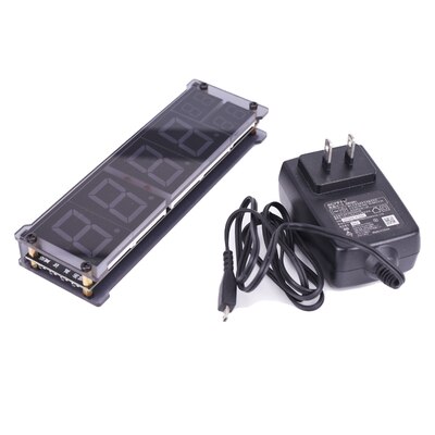 LED digital clock module Electronic clock digital tube display DIY High precision automatic WIFI network timing: with power supply
