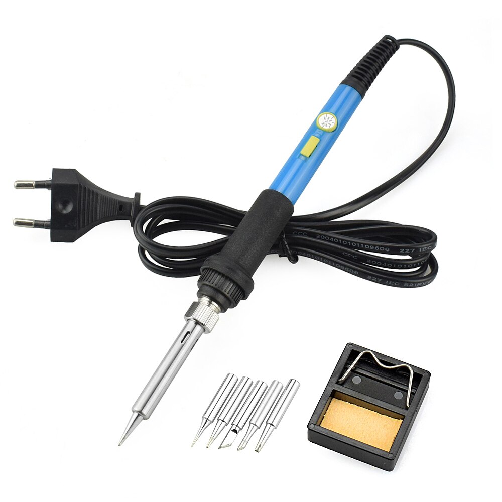 Toolour Pyrography Set 60W EU/ONS Soldeerbout Kit 50 stuks Pyrography Werken Solderen Tips/24 pcs DIY Craft Gelaagdheid Stencils