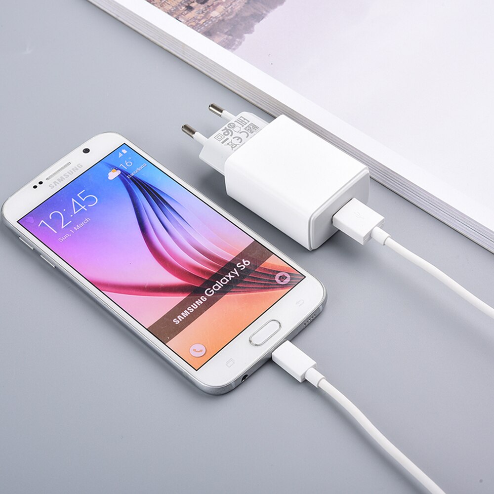 USB C Micro Charge Cable Adapter 2A Data 100CM Line EU Charger For Realme X2 Pro X50m 5 3i OPPO Reno 2 3 Samsung S9 A10 A7 A8S: EU add  micro