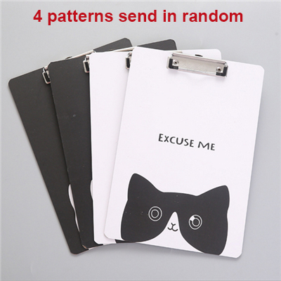 A4 Cartoon Series Clipboard File Folder Stationary Board Hard Board Writing Plate Clip Document File Folders: green