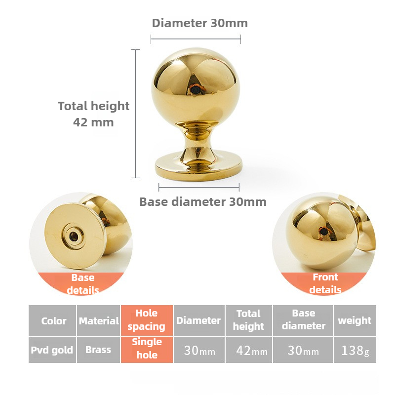 Fransk stil luksuriøse gull kjøkkenskap dørhåndtak solid messing skuffknotter møbelhåndtak maskinvare: Gul