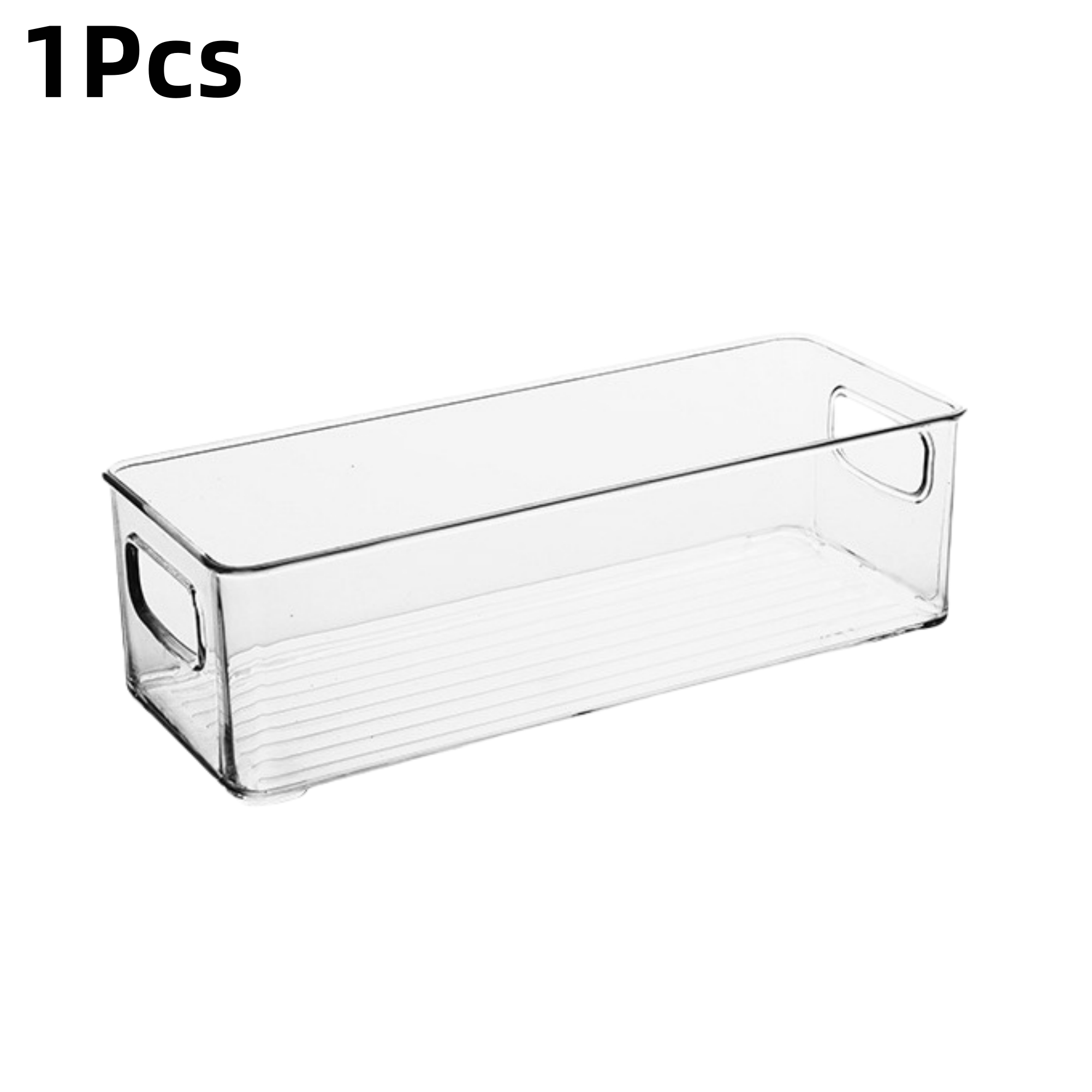 6 stk. køleskabsorganiseringskasser, multifunktionel stabelbar køleskabsopbevaringsboks til mad, med håndtag, til opbevaring af mad og drikkevarer i køkkenet: Rød