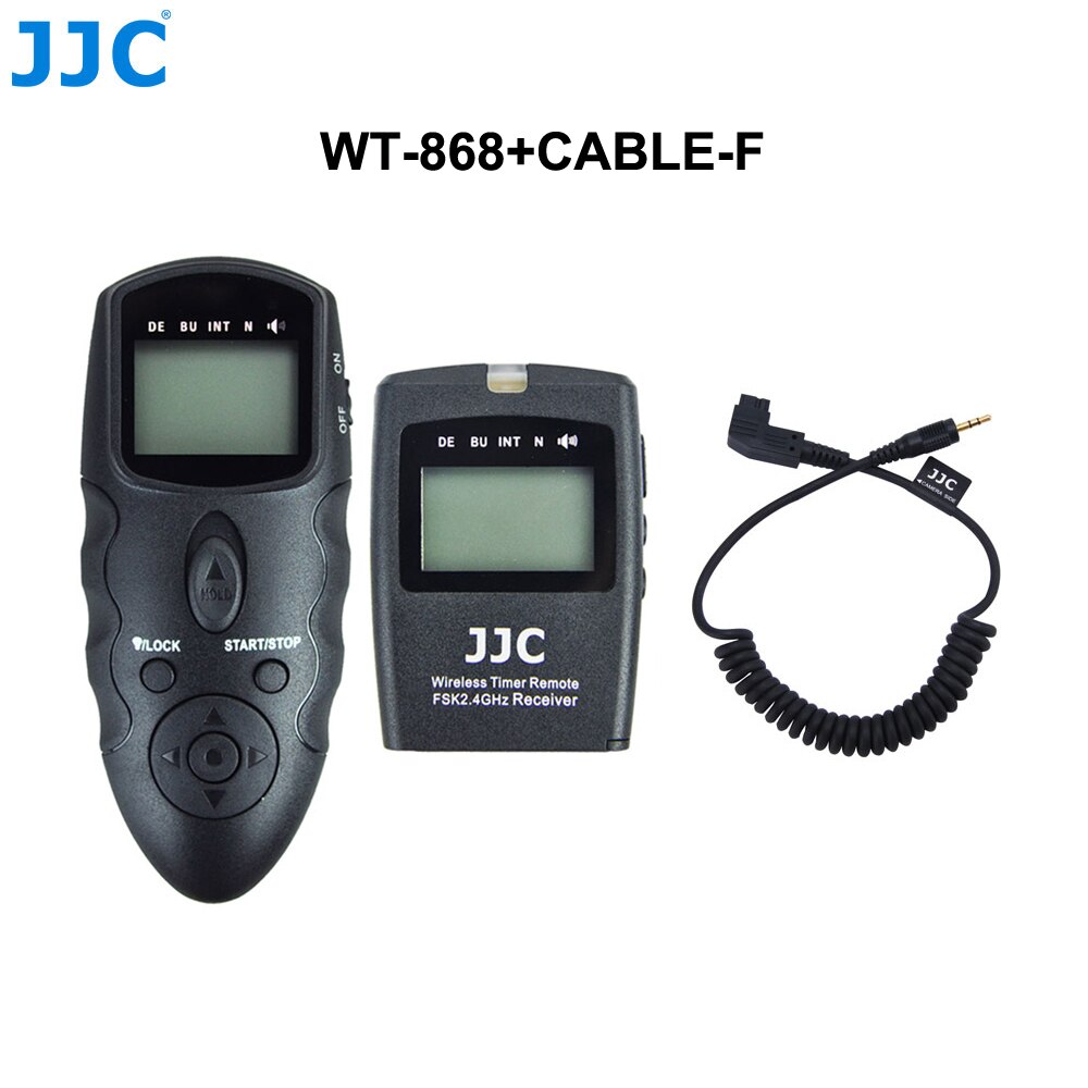 JJC 2.4GHz 56 Channels DSLR RF Wireless Timer Remote Control for SONY Camera with Multi Interface: CABLE-F