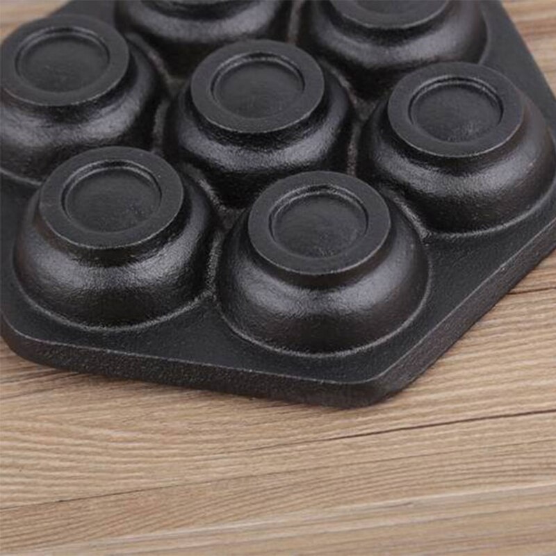Uncoated Non-Sticky Cast Iron Meatball Pan Cake Mold
