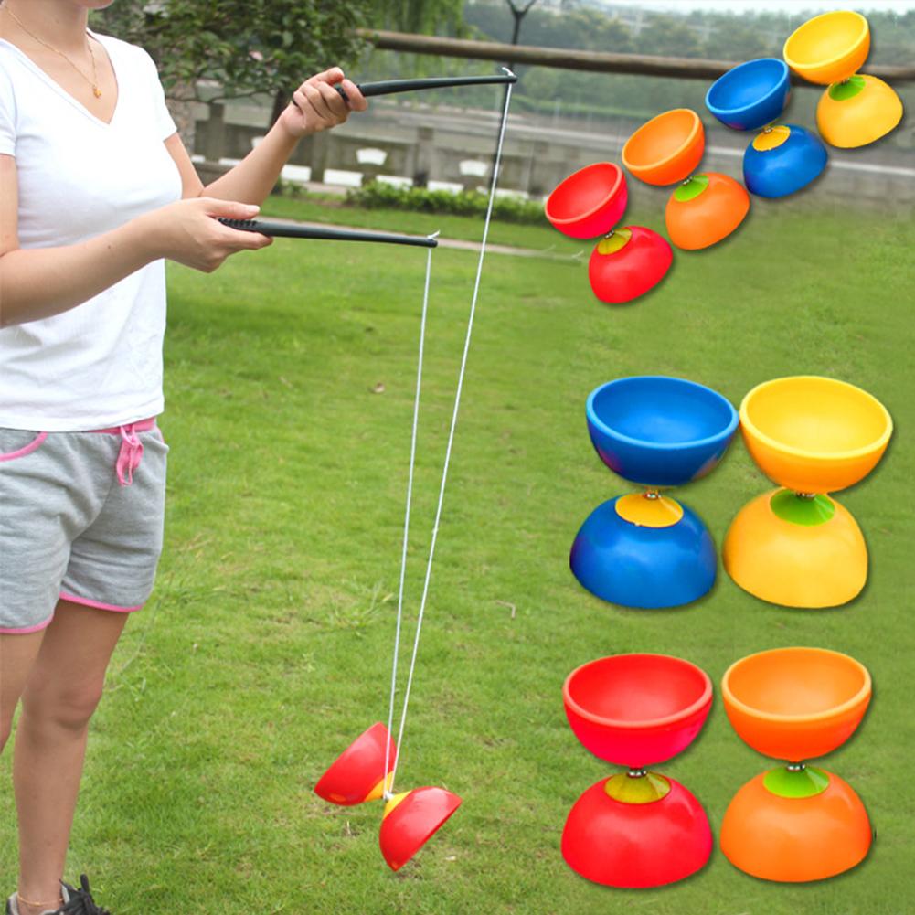 Bolsa de mano de 3 rodamientos de YOYO chino, Set de palitos de Metal, juguetes perfectos para el mejor rendimiento y juego de Diabolo