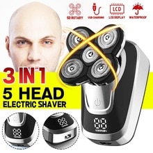 Electric Shaver USB Rechargeable IPX5 Multifunctional Grooming kit 3 In 1 5D For Men Women Bald Head Polish Hair Clipper Trimmer