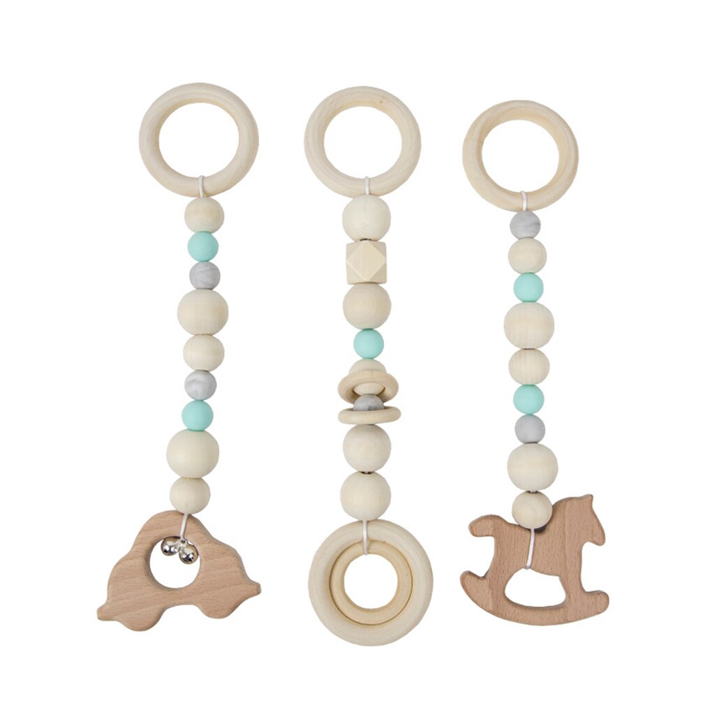 Baby Grip Toy Infant Gripping Strength Training Exercise Interactive Beads Ring Beads Play Toy Stroller: B