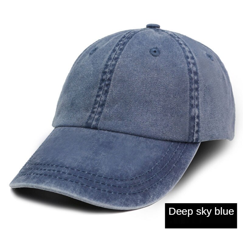 Stijl Baseball Cap Tennis Cap Zonnehoed Mannen Vrouwen Vissen Cap Unisex Gewassen Katoen Cover Zonnehoed golf Zon Sport Hoed Vrouwen: Deep blue