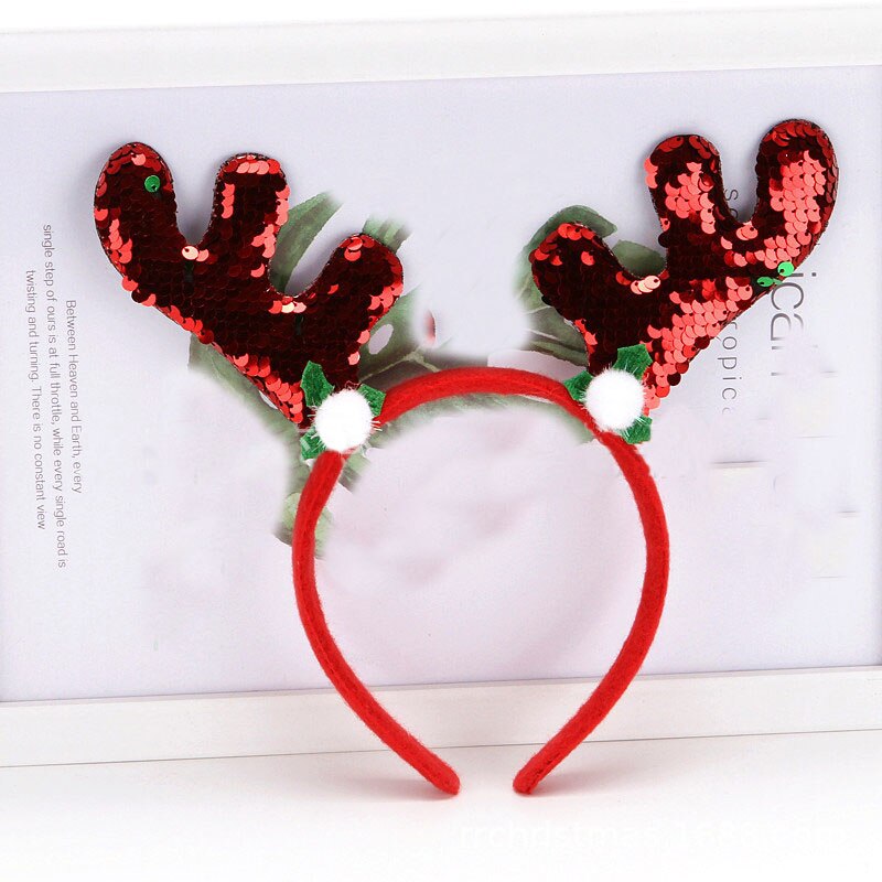 Jul pannebånd jul hårbånd reinsdyr jul headwear gevir hodebøyle fest supplykids dekor