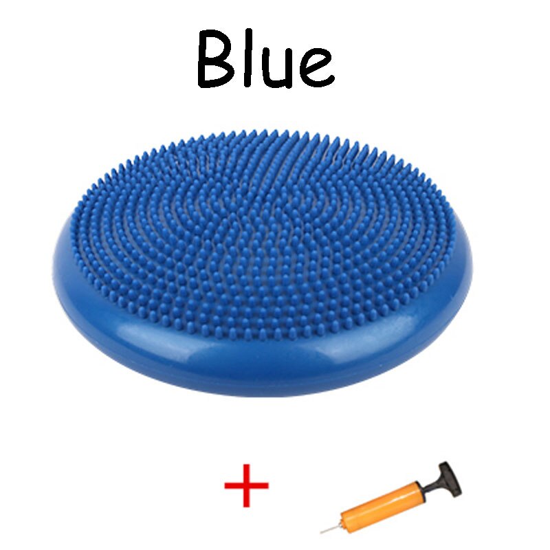 34CM Yoga Balls Pad Wheel Stability Balance Ball Massage Cushion for Fitness Pilates Pad Gym Exercise Balance Ball: Blue