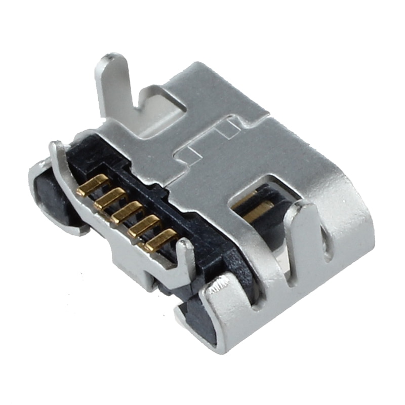 10 stk type b micro usb hun 5- pin jack-port-stikstik-reparationsdele, der bruges meget til telefontilbehør, pcb-stik