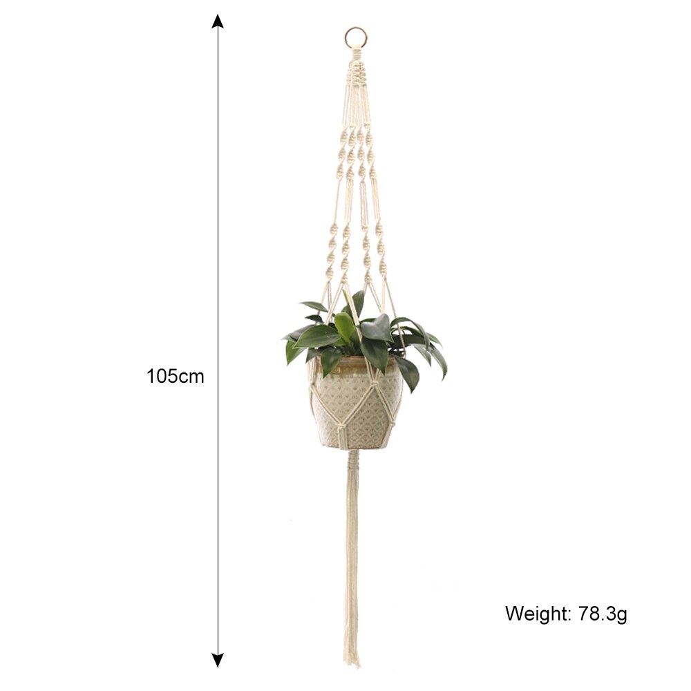 100% handmade macrame plant hanger flower /pot hanger for wall decoration countyard garden: 2