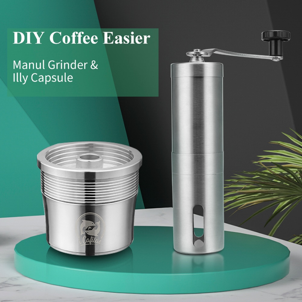 Icafilas påfyllbart metallfilter för illy kaffemaskin café kapslar kopp metall rostfritt stål återanvändbara kaffekorgar kapslar