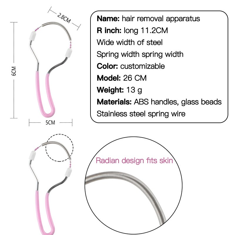 Facial Hair Remover Stick Epilator Threading Mini Facial Hair Remover Spring Threading Face Defeatherer DIY Makeup Beauty Tool