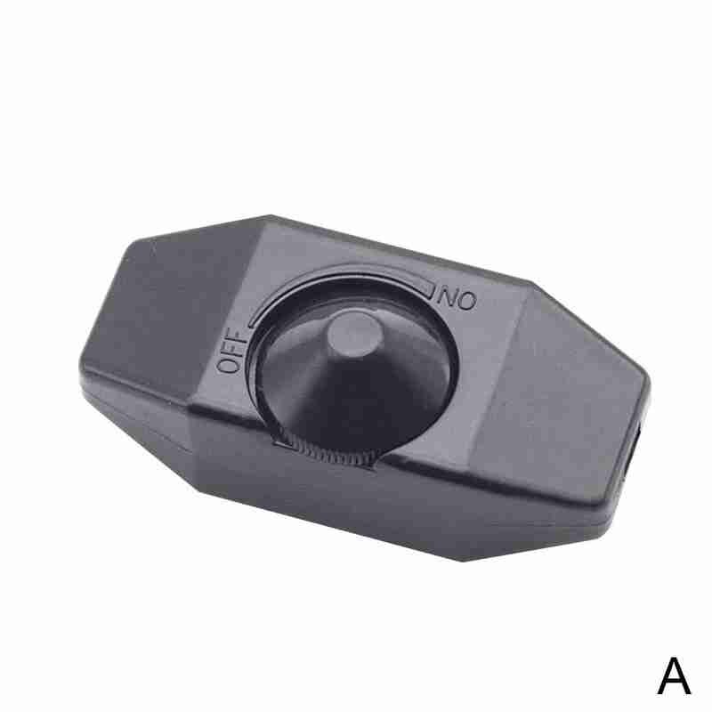 1pc Desk Lamp Dimmer Cord Switch Plug In Table Floor Light Dimming On Off Knob Adjustment Button Switch 1A 220V: One-size black