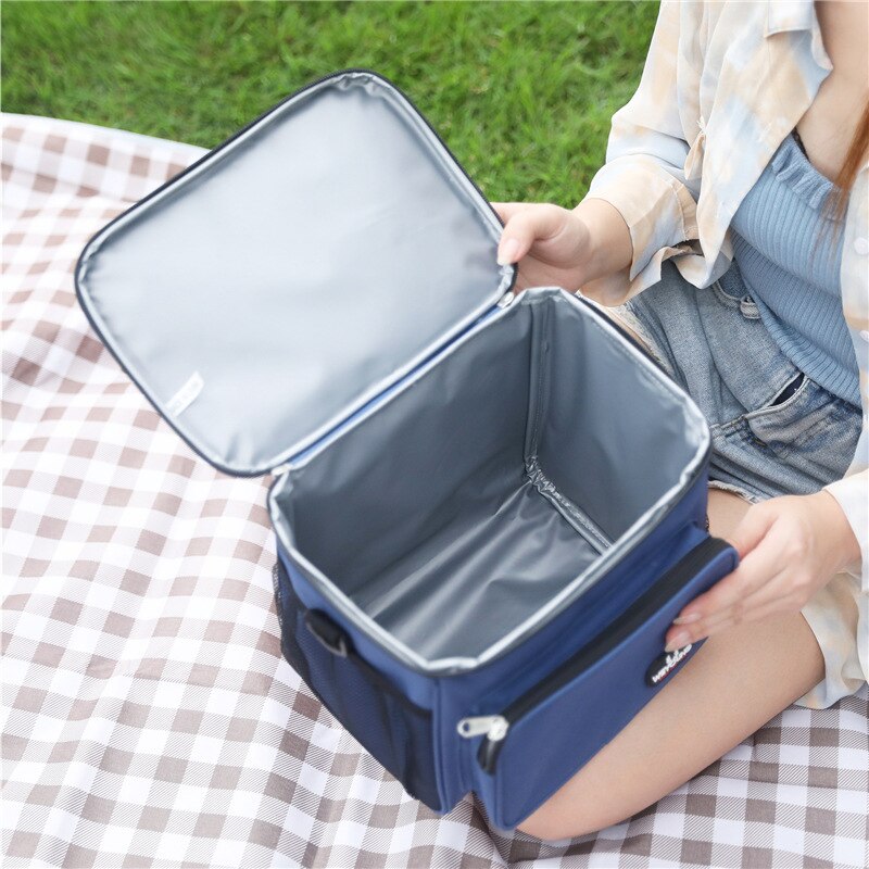 Bolsa grande de hielo para exteriores, suministros de pícnic para campamento, viajes, playa, nevera para trabajo, refrigeradores portátiles para nevera térmica, bolsa de Almuerzo