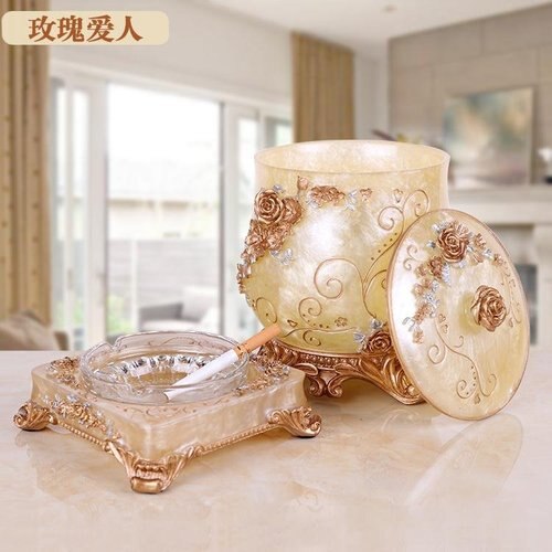 European desktop coffee table mini storage bin trash can small home storage tube garden round flower bucket garbage cans