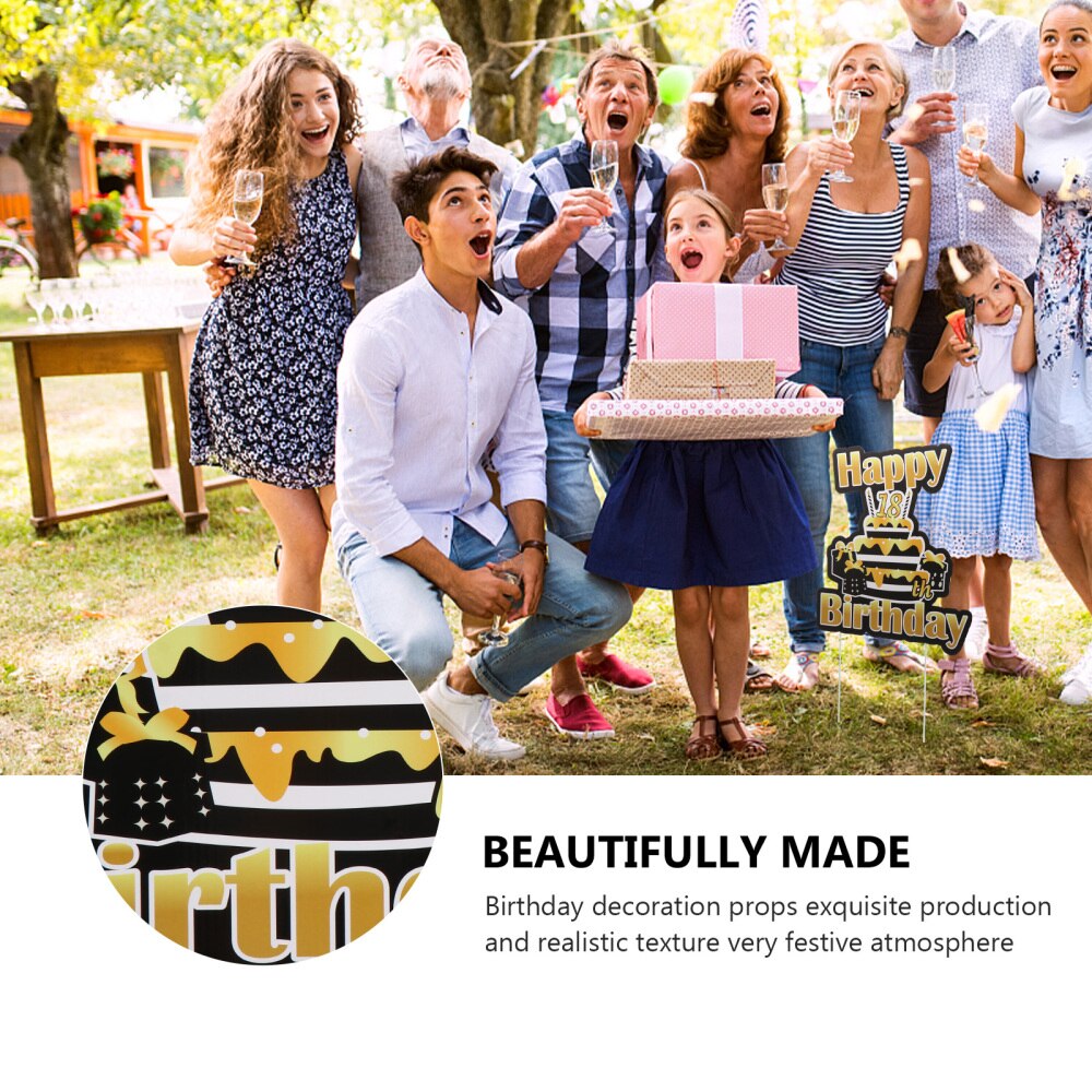 1pc Exquisite Practical Lawn Sign Yard Sign for Birthday Garden Home