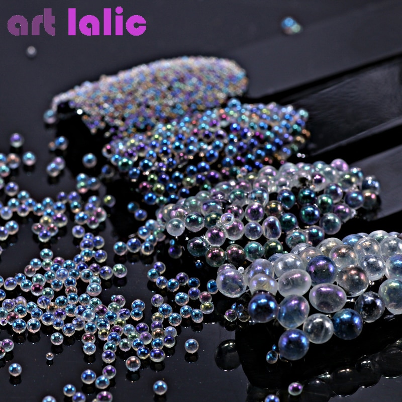 Clear Ab Nail Caviar Glitter Kralen Mini Micro Steentjes Diy Beauty Manicure Accessoires Voor Gel Lak Nail Art Decoraties