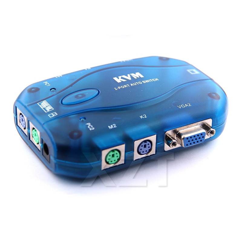 2 Port Auto USB 2.0 KVM Switch Box for PC Keyboard Mouse Monitor