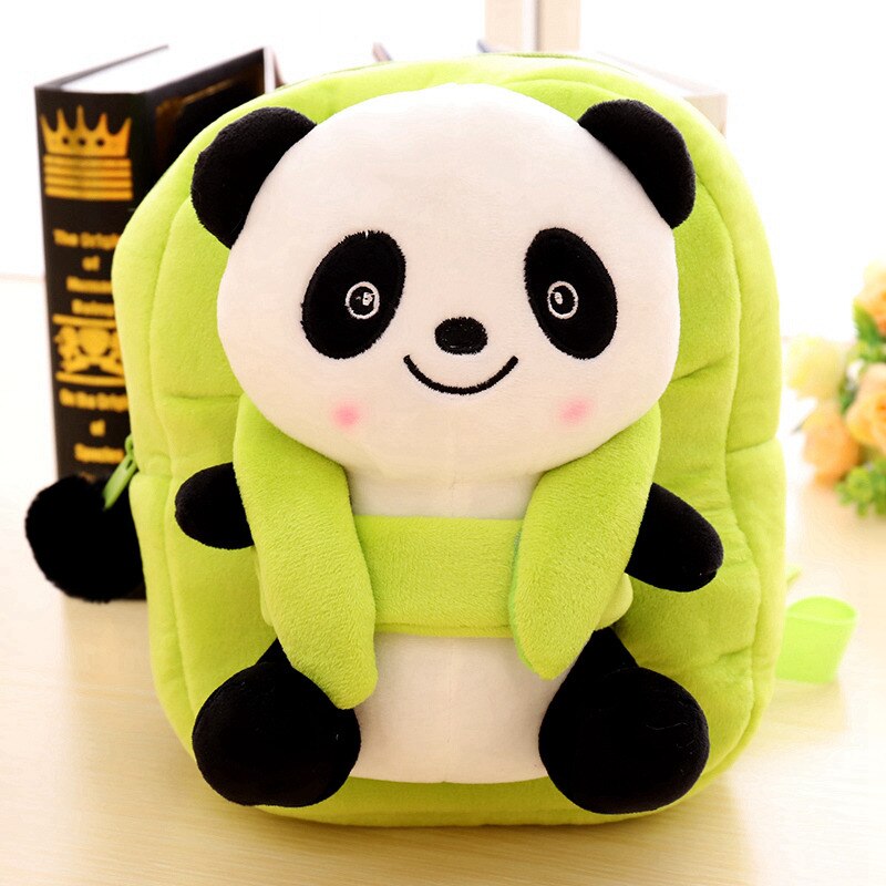 Söta tecknade barn plysch panda ryggsäck leksak mini skolväska barn dagis pojke flicka baby studentväskor söt mochila: 30cm / 2