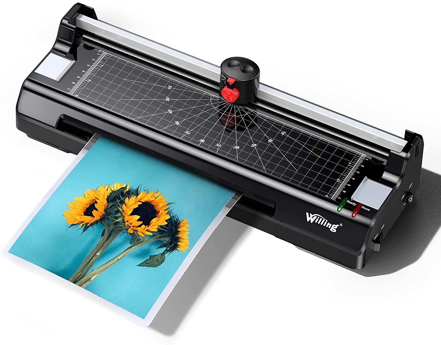 Thermal Laminator Machine, A4 laminator, 9 Inches, 2 Roller System, Quick Warm-Up, Includes Laminating Pouches, Paper Trimmer