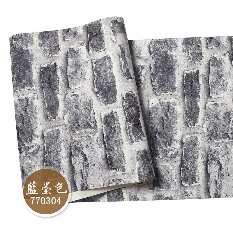 Nordic 3d three-dimensional brick brick wallpaper retro living room background wall antique brick wallpaper: Burgundy