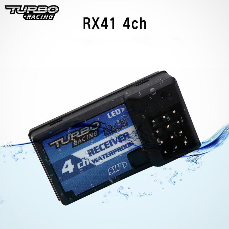 Turbo Racing P50 91805G-VT 2.4GHz 4CH Radio Transmitter Remote Controller with Receiver for RC Car Boat