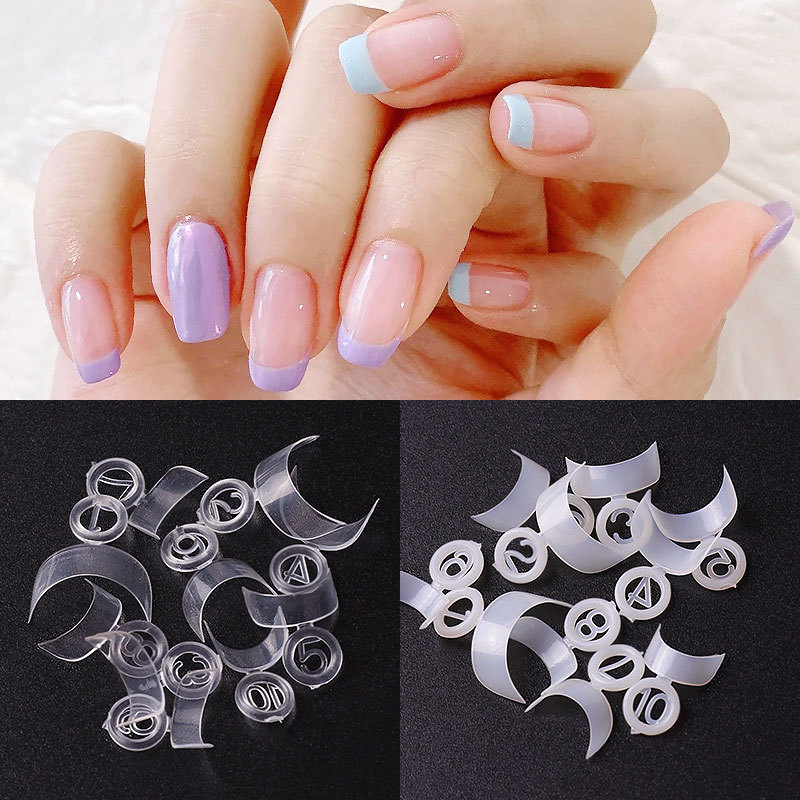 500 stk fransk stil falske neglespidser naturlige gennemsigtige akryl uv gel negle forlængelse manicure salon tilbehør værktøjer
