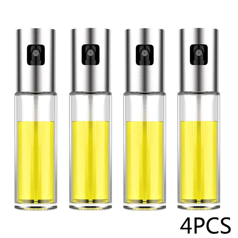 BBQ Baking Olive Oil Spray Bottle Oil Vinegar Spray Bottles Water Pump Gravy Boats Grill BBQ Sprayer BBQ Kitchen Tools: Glass 4 Sets