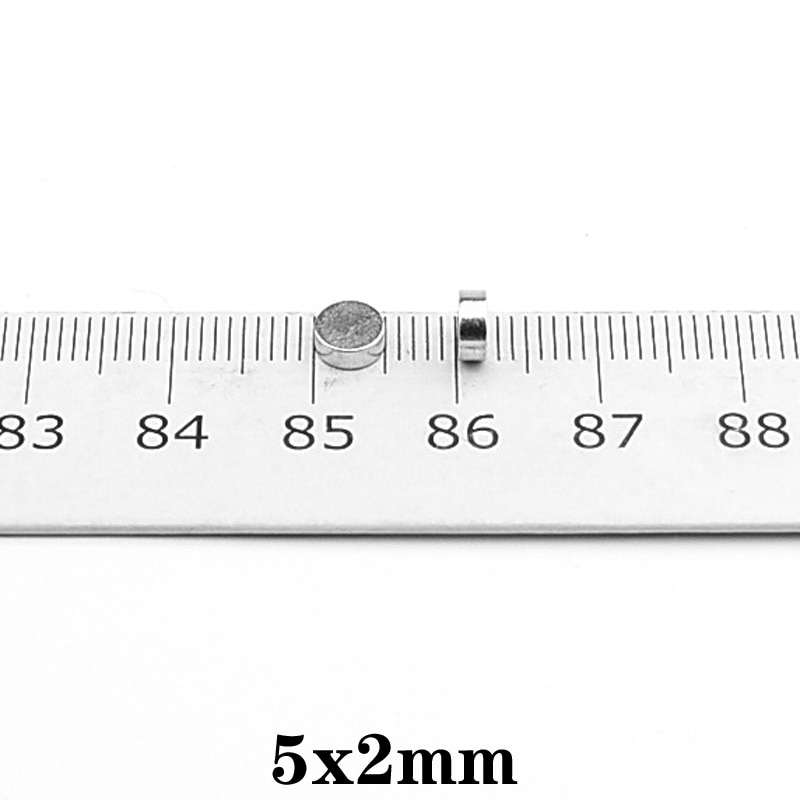 50 ~ 1000Pcs 5X2 Mm Zeldzame Aarde Magneten Diameter 5X2 Mm Kleine Ronde Magneten 5mm X 2 Mm Koelkast Permanente Neodymium Magneten Sterke 5*2 Mm